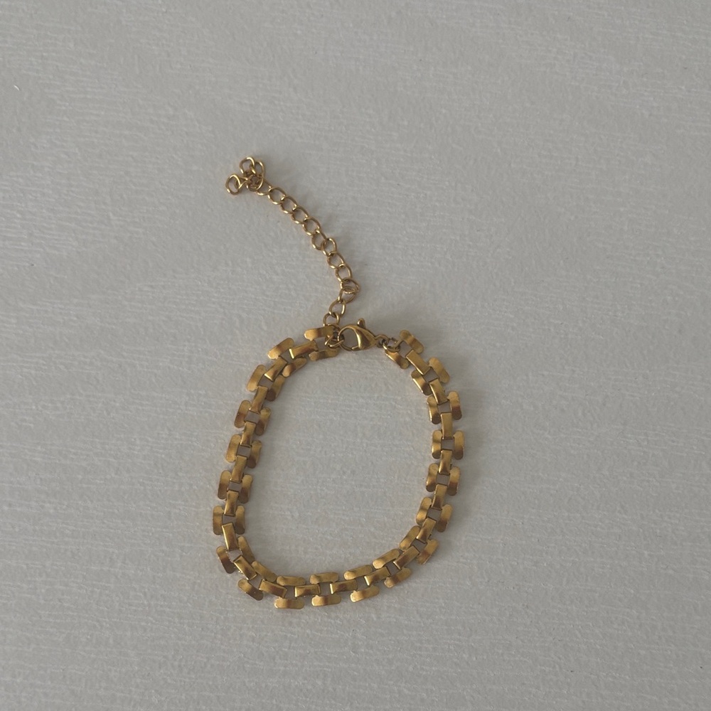 Double-Row Gold Link Bracelet for Women